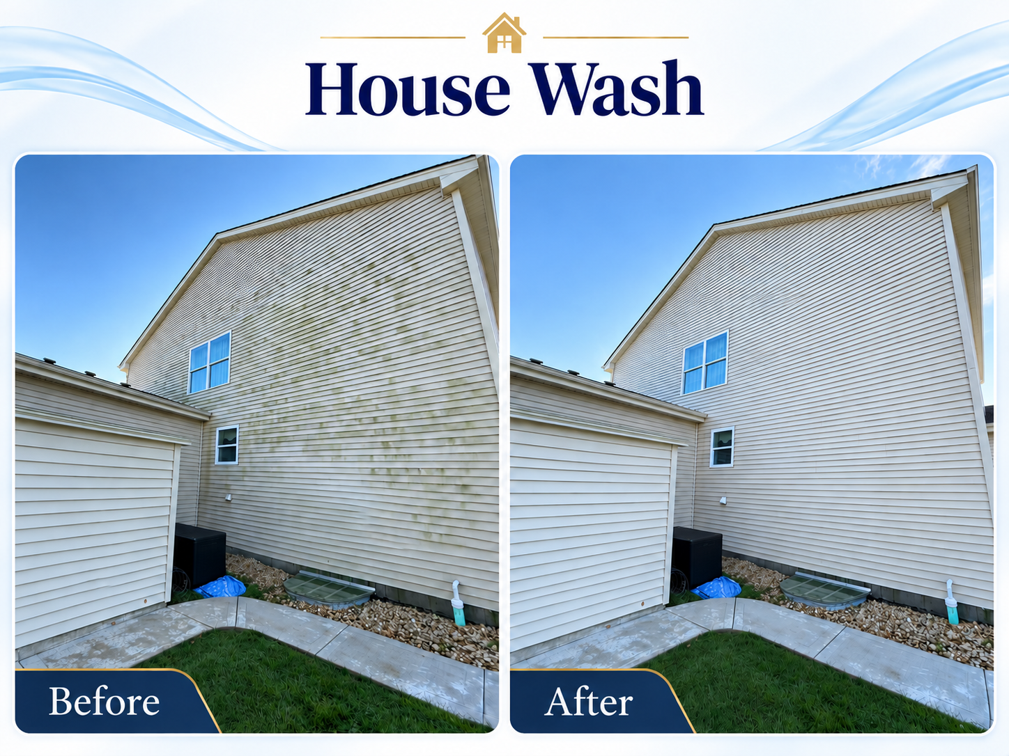 House wash before and after
